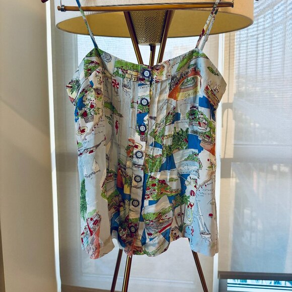 Anthropologie Maeve Souvenir Cami Silk Tank Top - Picture 2 of 7